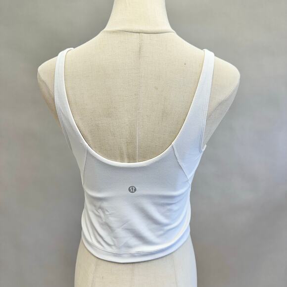 Lululemon Align crop tank in white size 8 built in bra - Picture 4 of 14